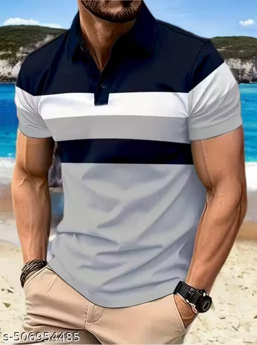 Men's Color Block T-shirts Shirt, Half Sleeves, Summer,Casual Half Sleeve Shirt For Outdoor, Gym Wear, Tshirt
