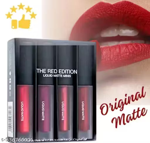 The red edition iquid matte lipstick all shades 4 in 1